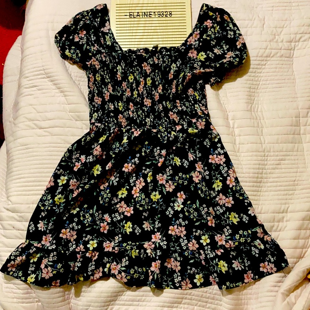 Charmed Hearts 3X Black Mini Floral Dress